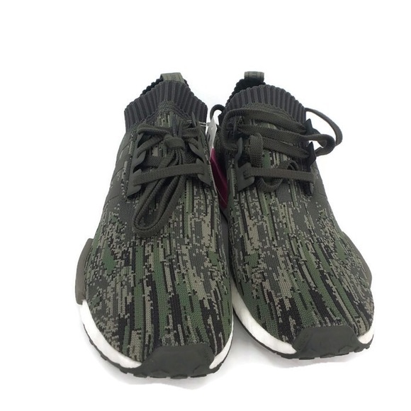 Adidas NMD R1 PK Utility Grey Camo Shock Pink S12 - Picture 4 of 8